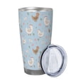 thumbnail image 2 of Balery Funny Chicken Pattern 20oz Insulated Car Cup with Dual Drink Lids, Stainless Steel Travel Mug Eco-Friendly and Leak-Proof-Without Straw, 2 of 8