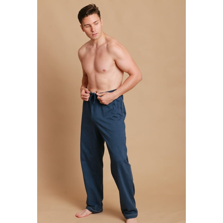 Allergy-Free Organic Cotton Pajama Pants (Size: XL | Color: Melange Blue )
