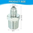 thumbnail image 2 of Uxcell Pipe Adapter Connector Pipe Fitting Oil Feed Restrictor Fitting Hydraulic Connector for Oil Steam Water Pipelines System 7/16" x 3/8" Male, 2 of 7