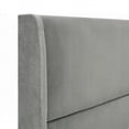thumbnail image 6 of Queen Size gray velvet platform bed frame no box spring for master bedroom, 6 of 6