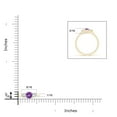 thumbnail image 4 of ANGARA Natural Classic Round Amethyst and Diamond Three Stone Ring in 14K Yellow Gold for Women (Size-4mm) | February Birthstone, Birthday, Anniversary, Jewelry Gift for Women | Natural Amethyst Ring, 4 of 9