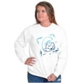 thumbnail image 4 of Smurf Cartoon Character Graffiti Vibe Unisex Plus Size Sweatshirt Brisco Brands 5X, 4 of 5