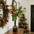 thumbnail image 5 of Simulation Christmas Leaf Plant Stems and Leaves, Ongmies Plant Stems & Leaves – Greenery Home Decor Ornaments for Diy Bouquets & Floral Arrangements, Artificial Red Berry Stems with Holly Stems, 5 of 9