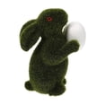 thumbnail image 2 of CoreLiving Easter Bunny Topiary Moss Green Flocking Sculpture, Faux Grass Greenery Bunny Figure for Indoor Outdoor Spring Decor, Garden Courtyard Family Gathering Celebration Decoration, 2 of 5