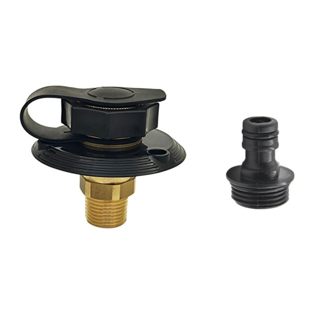 Entrada de agua de RV, entrada de agua de RV con válvula de retención, entrada de agua de agua con conector de agua de la Negro y conector