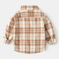 thumbnail image 5 of XBASW 2-7T Boys' Long Sleeve Shirt Plaid Button down Blouses Spring Fall Cotton Dress Shirt for Baby Toddler Kids, 5 of 11