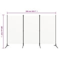 thumbnail image 4 of vidaXL 3-Panel Room Divider White 260x180 cm, 4 of 4