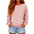 thumbnail image 2 of Womens Embroidered Sweatshirt Oversized Pullover Crewneck Long Sleeve Casual Sweatshirts Tops for Women, 2 of 4