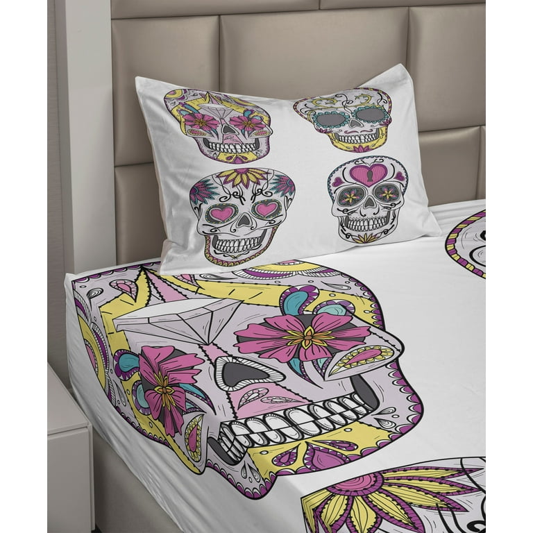  Ambesonne Humor Fitted Sheet & Pillow Sham Set