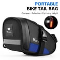 thumbnail image 4 of WEST BIKING Reflective Waterproof Bike Saddle Bag with Tail Light Mount, Lightweight Cycling Storage for Mountain & Road Bikes, Multiple Colors Available, 4 of 5