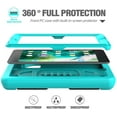 thumbnail image 3 of AVAWO Kids Case for iPad Mini 1 2 3 (Just fit Mini 1/2/3, Not Fit Mini 4/5)- Built-in Screen Protector Light Weight Shockproof Kids Cover for 7.9" iPad Mini 1st & 2nd & iPad Mini 3rd Generation - Cyan, 3 of 8