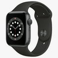 thumbnail image 2 of Restored Apple Watch Gen 6 Series 6 44mm Space Gray Aluminum - Black Sport Band M00H3VC/A (Refurbished), 2 of 2