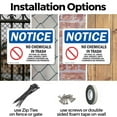 thumbnail image 3 of (2 Pack) No Chemicals In Trash OSHA Notice Sign 14 Inch X 10 Inch Indoor / Outdoor Rust-Free Aluminum Metal Signs for Workplace, Workshop, and Construction Site, Made in the USA, 3 of 8