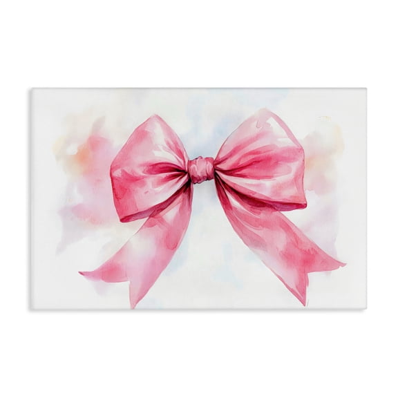 Stupell Industries Watercolor Fade Pink Bow Canvas Wall Art, design by Creative Studio