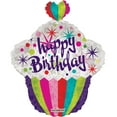 thumbnail image 3 of Happy Birthday Cupcake Balloon 18", 3 of 5
