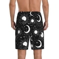 thumbnail image 2 of Balery Crescent and Stars Men's Cotton Knit Pajama Shorts Waistband & Pockets,Short Pajama Pants-Medium, 2 of 8