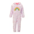 thumbnail image 2 of Funstuff Newborn Baby Girls Fleece Zip Up Cosplay Fur Costume Coverall 3D nose Woobie Tail Newborn, 2 of 5
