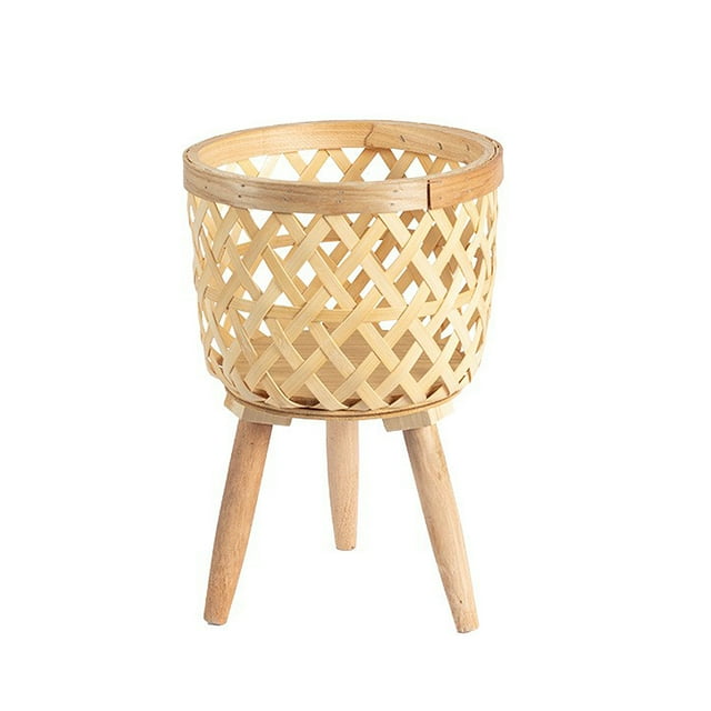 Cesta tejida, cesta para plantas, cesta tejida a mano de ratán, cesta para flores, artesanía excepcional
