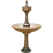 Solid Rock Stoneworks 2 Tier Ribbon Fountain - 79" Tall - Espresso