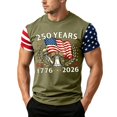 thumbnail image 2 of LWavelet Men's 250 Anniversary USA Shirt American Flag T Shirt 250 Years America Anniversary Shirt Patriotic Shirts Tops, 2 of 4