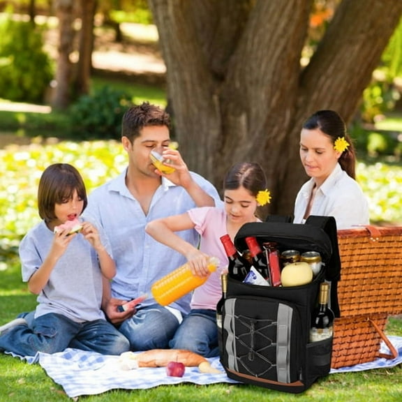 25L Insulated Cooler Backpack with Leak-Proof 4-Layer Design, 36-Can Capacity, Adjustable Straps & Multi-Pockets for Camping/Picnics