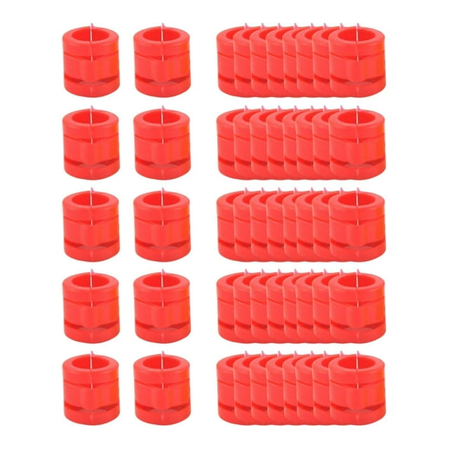 Milaget 50 Pcs 0.35 Pouces Patte de Pigeon de Course Multi-Usage Plastique Rouge