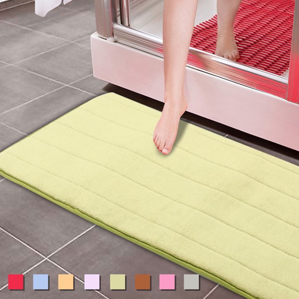 Water Absorbent Nonslip Bathroom Mats,Soft Bath Rugs Memory Foam