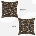 thumbnail image 3 of Haiem Mushroom Garnish Print Velvet Soft Solid Decorative Square Throw Pillow Covers Set with Elegant Piping Christmas Cushion Case for Sofa Bedroom Car-18"x18", 3 of 8