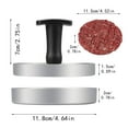 thumbnail image 3 of Oleegame 1PC Home Kitchen Manual Meat Press Non Stick Coated Hamburger Patty Press Tool Silver, 3 of 4