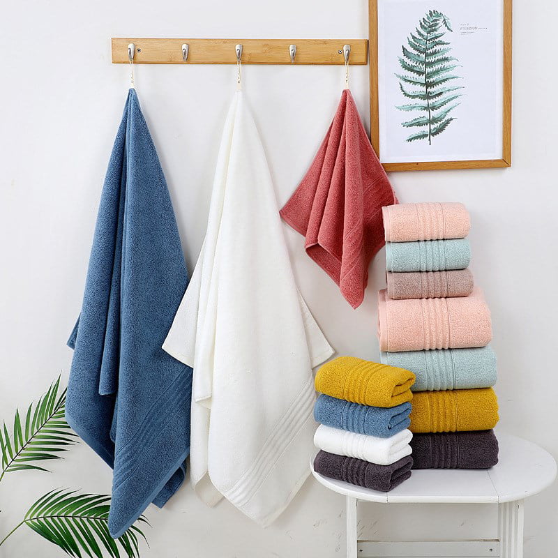 Details about   Towels Cotton Bathroom Cotton Soft Bath Washcloths 70*145cm SF 