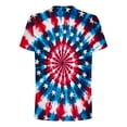 thumbnail image 5 of NuoCaiYun Men Casual Fashion Tie-Dye Print Round Neck Pullover Fitness Sports Short Sleeve T Shirt Blouse, 5 of 5