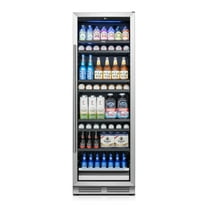 Yeego 373 Cans Beverage Refrigerators,Freestanding or Built-In Beverage Cooler with 3 Color LED Light for Home,Bar