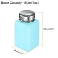 thumbnail image 2 of 10pcs Solvent Alcohol Dispenser 180ml(6oz) Nail Polish Remover Push Down Liquid Dispenser Pump Bottle with Stainless Steel Press Head for Acetone Cleanser Polish Remover, Pink, 2 of 6