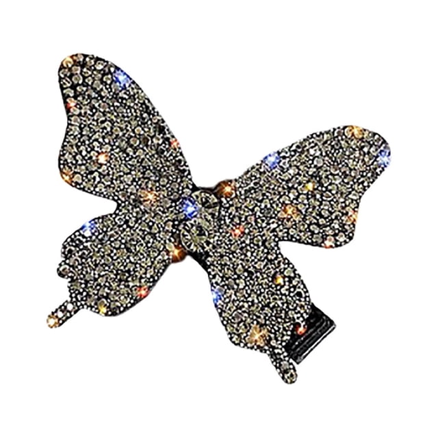 Butterfly Flashing Diamond Big Butterfly Hairpin Side Clip Bangs Clip