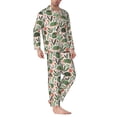 thumbnail image 2 of Susaid Armadillo Print Men's Long Sleeve Pajama Set, Two-Piece Button-Down Loungewear PJs Set, Comfortable Sleepwear for Relaxation-Medium, 2 of 7
