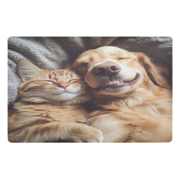 BZSMCE Floor Mats 32x20in Sleep Cut and Dog Creativity Doormats