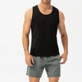 thumbnail image 2 of Gym Tank Tops For Men Qiggri Men Fitness Sleeveless Dry Running Training Slim Pull-over Sports Round-Neck Tank Top Muscle Tank Tops For Men, 2 of 4