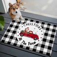 thumbnail image 5 of Christmas Bathroom Rug Washable 2x3 Entryway Rug Non Slip Black Plaid Xmas Truck Gnomes Snowflake Front Door Mat Low Pile Indoor Doormat Throw Floor Carpet for Kitchen Bedroom Entrance, 5 of 8