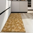 thumbnail image 4 of Golden Christmas Snowflake Pattern Kitchen Rug Mat,Kitchen Runner Rugs Non Skid Washable,Decorative Kitchen Floor Mats for Kitchen,Sink,Laundry,17"X47", 4 of 5