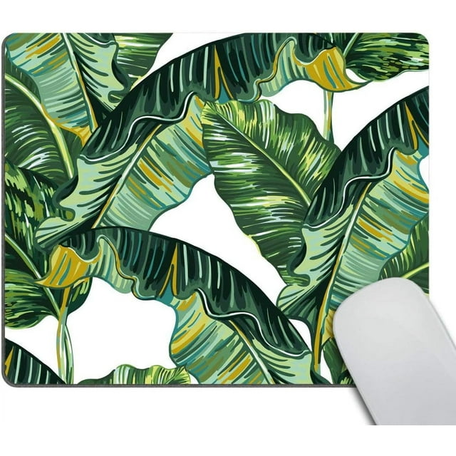 Palm Leaves NonSlip Rubber Comfortable Customized Computer Mouse Pad Tropical Jungle Leaf Personality Designs Ideal for Gaming and Office Use
