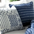 thumbnail image 3 of Lush Decor Monique Geometric Print Pattern Cotton Lightweight Reversible Quilt, Full/Queen, Blue, 3-pc set includes: 1 Quilt, 2 Pillow Shams, 3 of 11
