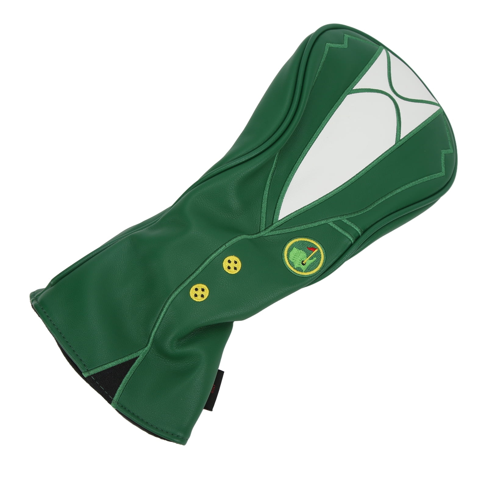 NFTIGB Golf Club Head Cover PU Leather Elastic Neckline Soft Thick Lining Rainproof Sunscreen Driver Headcover 1 Wood Masters Green Jacket Design 13 inches / 33 cm Length Protector Sleeve
