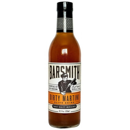 Barsmith Bar Essentials Dirty Martini Mix with Freshly Pressed Olives, Rich and Salty Flavor 12.7 oz Bottle