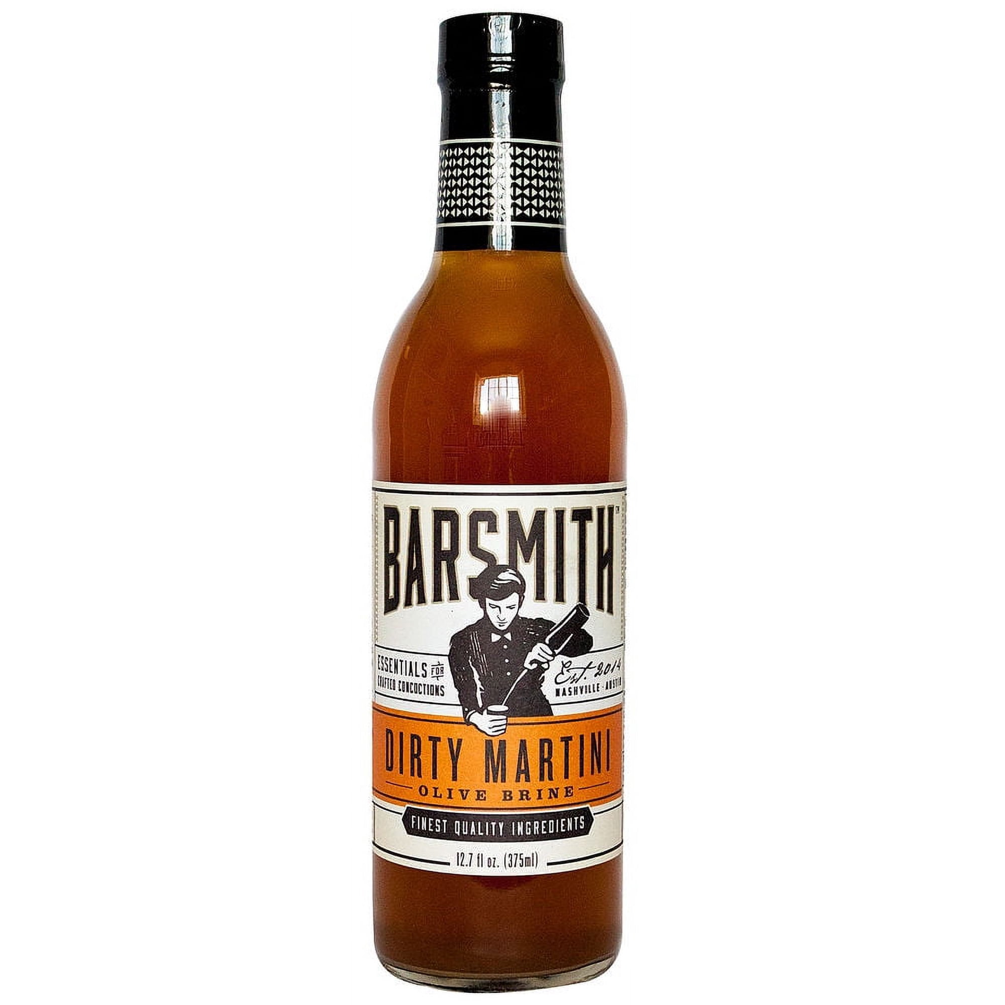 Barsmith Bar Essentials Dirty Martini Mix with Freshly Pressed Olives Rich and Salty Flavor 12.7 oz Bottle