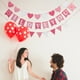 thumbnail image 4 of 1 juego de pancarta de Feliz Día de San Valentín, letrero de San Valentín, guirnalda de corazones, pancarta de amor, accesorios para fotos, decoración de chimenea para fiestas de aniversario de boda, 4 of 7