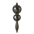 thumbnail image 1 of Vickerman N186984D 16.5 in. Gunmetal Candy Glitter Finial Ornament, 1 of 1