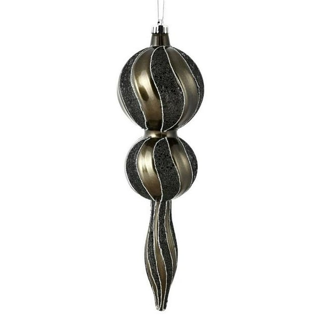Vickerman N186984D 16.5 Po. Finial Pailleté Bonbon en Métal