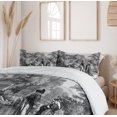 thumbnail image 6 of Ambesonne Vintage Duvet Cover Sets, Napoleon Woman Garden, 2-King, Dark Grey Black, 6 of 7