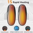 thumbnail image 3 of Hand Warmers Rechargeable 2 Pack, 14000mAh Electric Hand Warmers with Charging Case, Quick Charge Portable Heater,Gifts for Christmas, Winter, Outdoor, Camping, Hunting Accessories, Black, 3 of 13