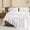 White, variant on 100% Cotton Queen Sheet Set,Ruffle Bed Sheets Linen Feel Textured Farmhouse Shabby Vintage Chic Bedding 4 Pieces Aesthetic French Country Queen Bed Set Soft Breathable